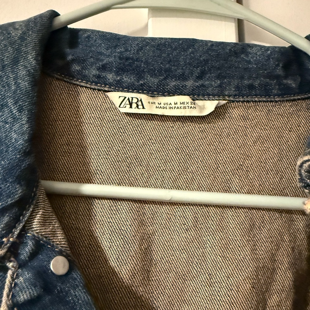Zara Dark Blue Denim Dress - Picture 4 of 4